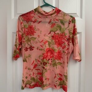 Anthropologie Half-Sleeve Mesh Top